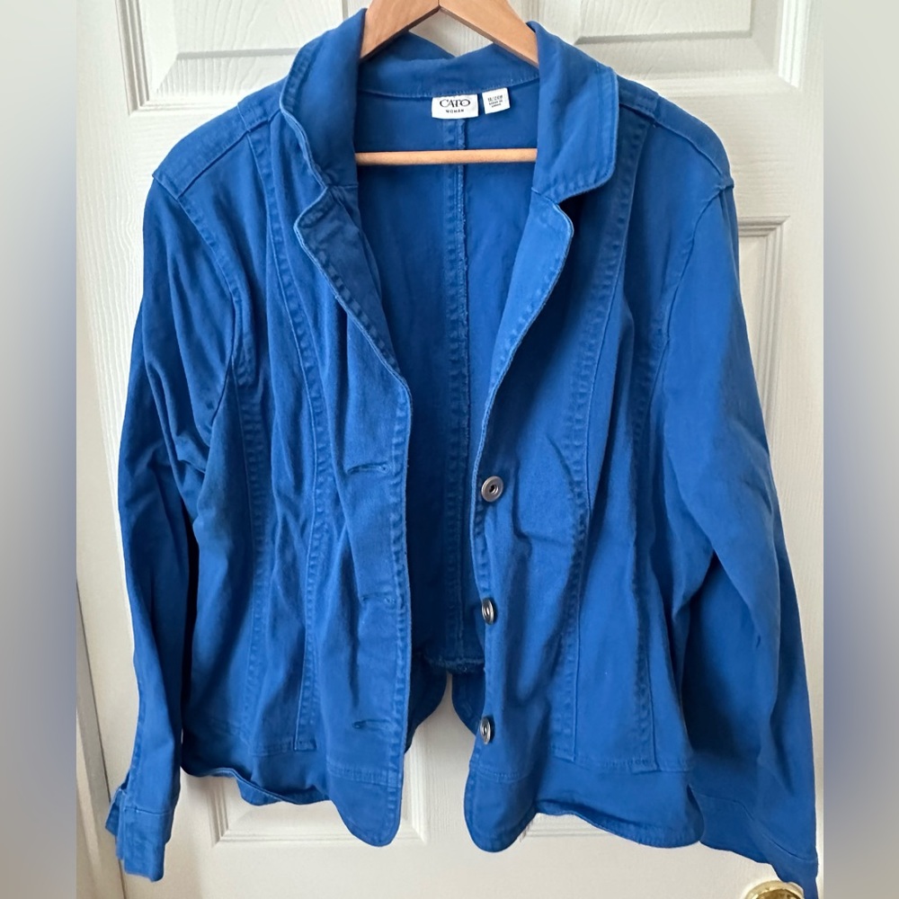 Cato Vibrant Blue Jean Jacket for Women
